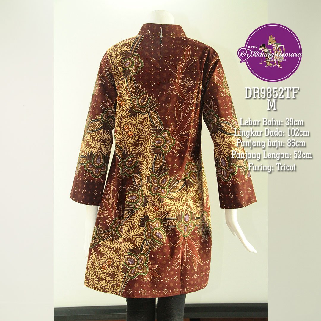 Atasan Batik Tulis Wanita Kerah Shanghai Size M - DR9852TF - Gambar 3