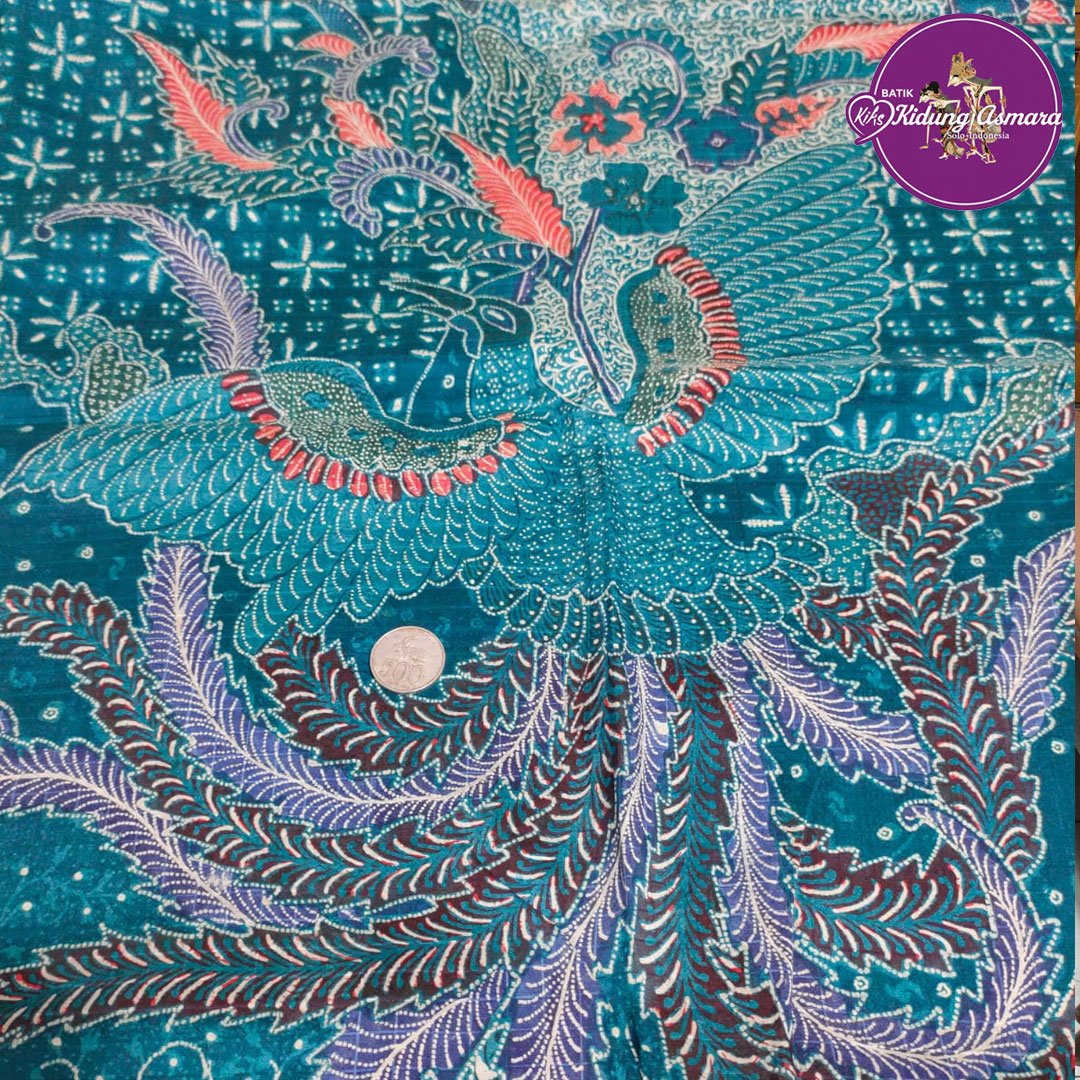 Kain Batik Tulis Sutra Twis Motif Manuk Hong Sekar Jagad – K3754TSUW - Gambar 3