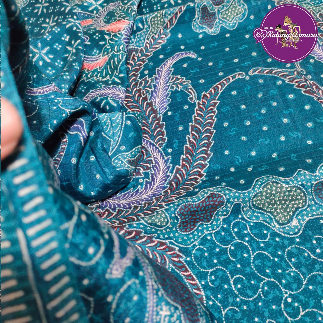 Kain Batik Tulis Sutra Twis Motif Manuk Hong Sekar Jagad – K3754TSUW - Gambar 4