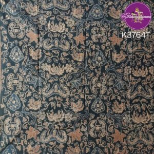 Kain Batik Tulis Soga Motif Wahyu Tumurun Latar Ireng - K3764TRP