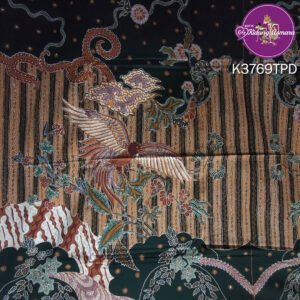 Bahan Kain Batik Tulis Pola Kemeja Pria Lengan Pendek Motif Cendrawasih Jagad Wibawa