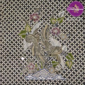 kain batik tulis pola kemeja motif kawung dwi hong