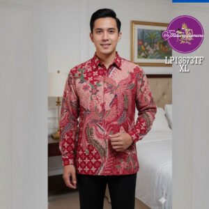 Atasan batik pria full tulis motif truntum cendrawasih kusuma lelana