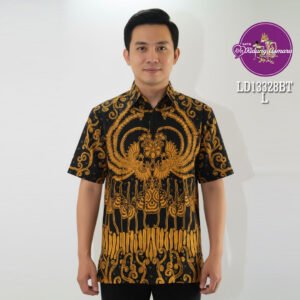 Batik Pria Pendek motif Cendrawasih Kembar Mandala