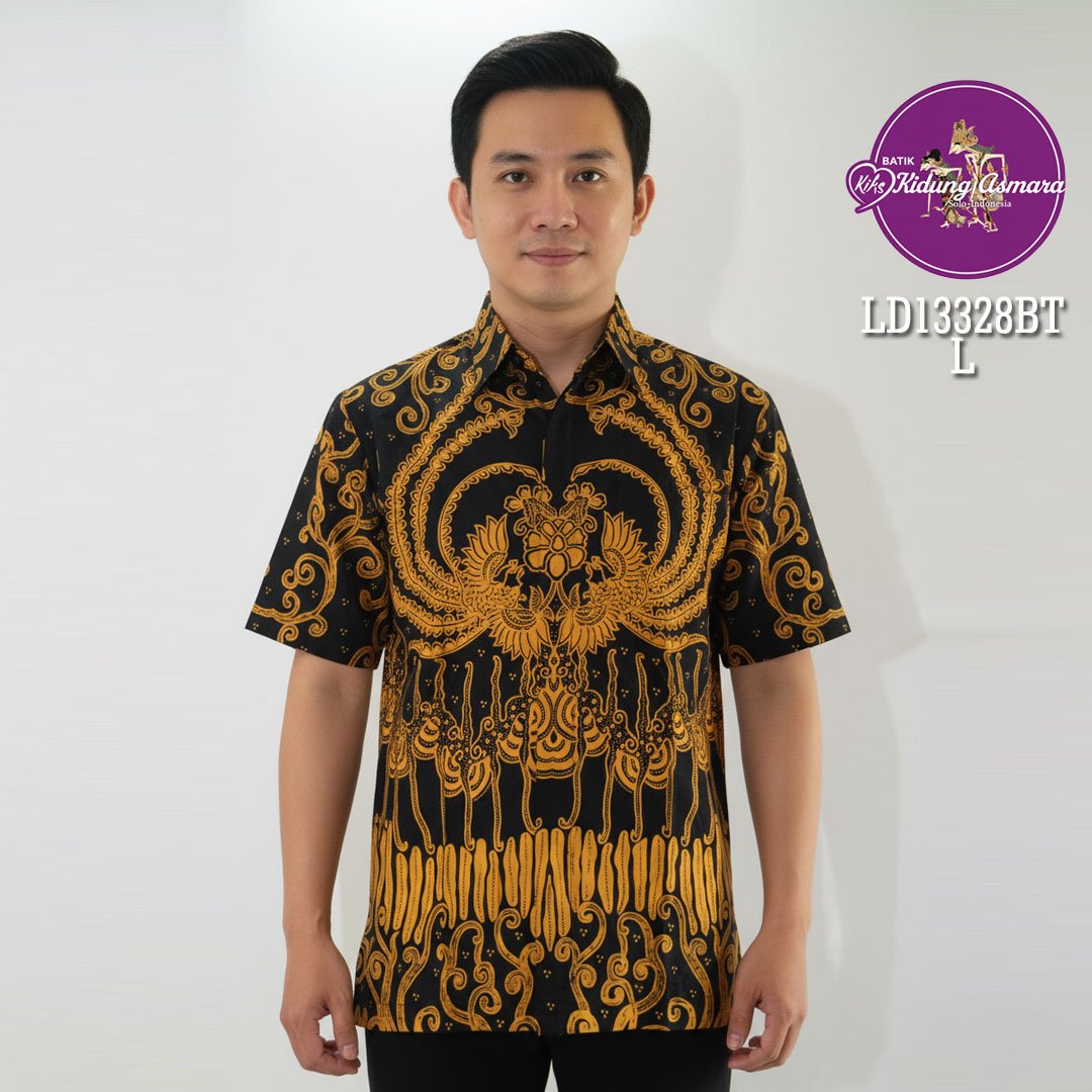 Batik Pria Pendek motif Cendrawasih Kembar Mandala