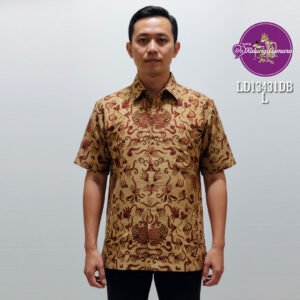 Atasan batik pria motif Peksi Laras Kusuma