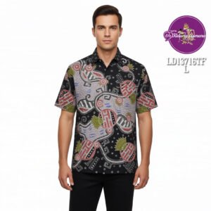 Atasan batik tulis pria motif jagad wibawa