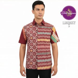 Motif batik pria Kawung Parang Ombak