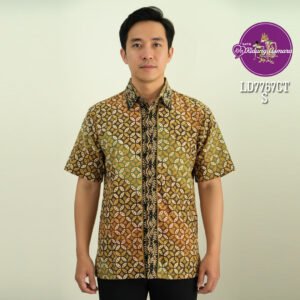 Atasan batik pria size S motif Kawaung warna gradasi