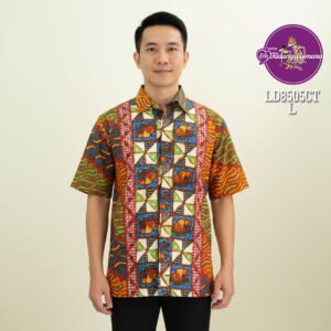 Kemeja batik pria motif parang tambal